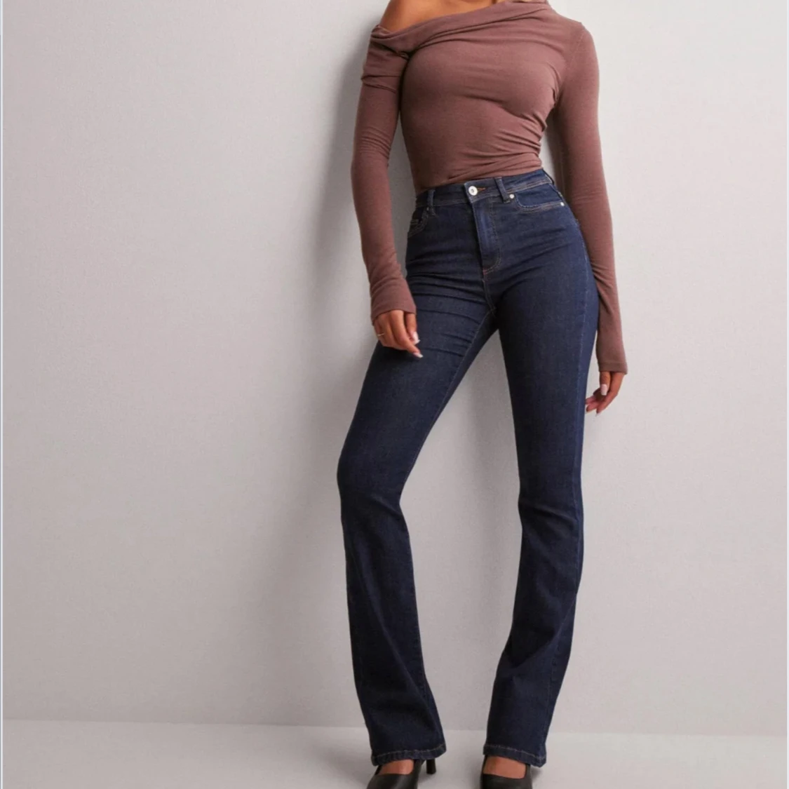 Mörkblå bootcut jeans från ONLY - 2