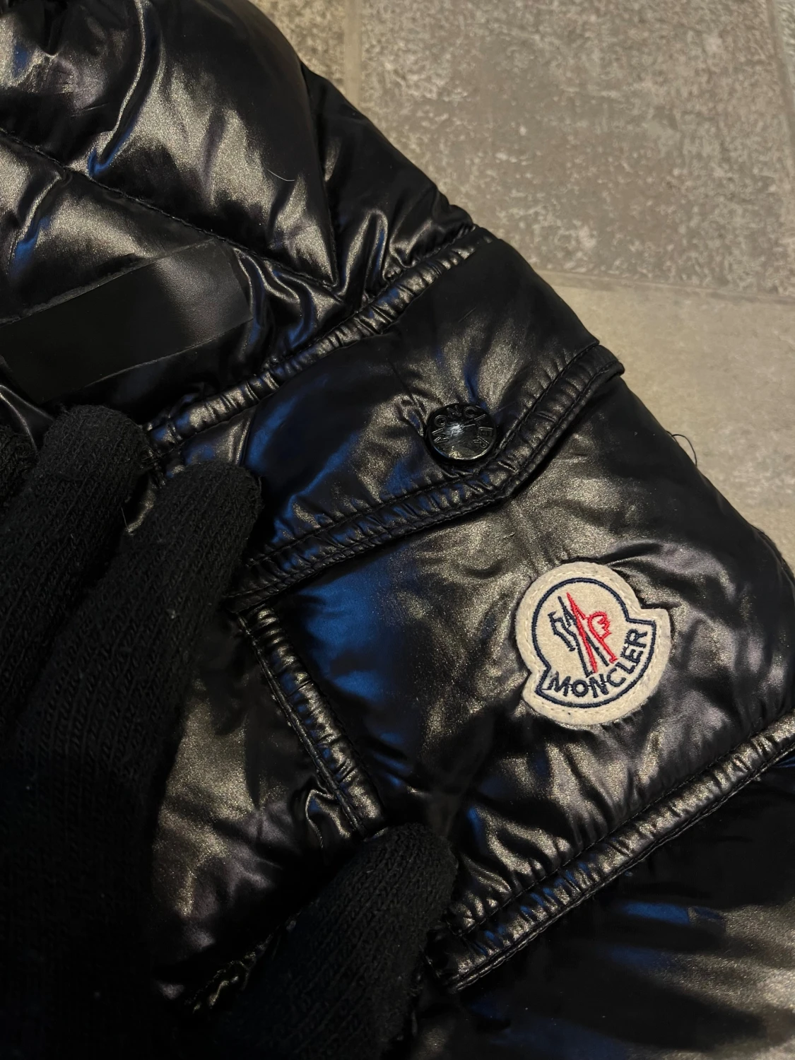 Svart Moncler pufferjacka M - 4