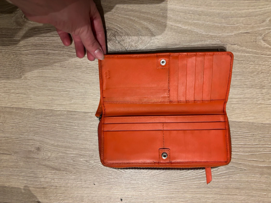 Orange skinnplånbok, Adax - 2