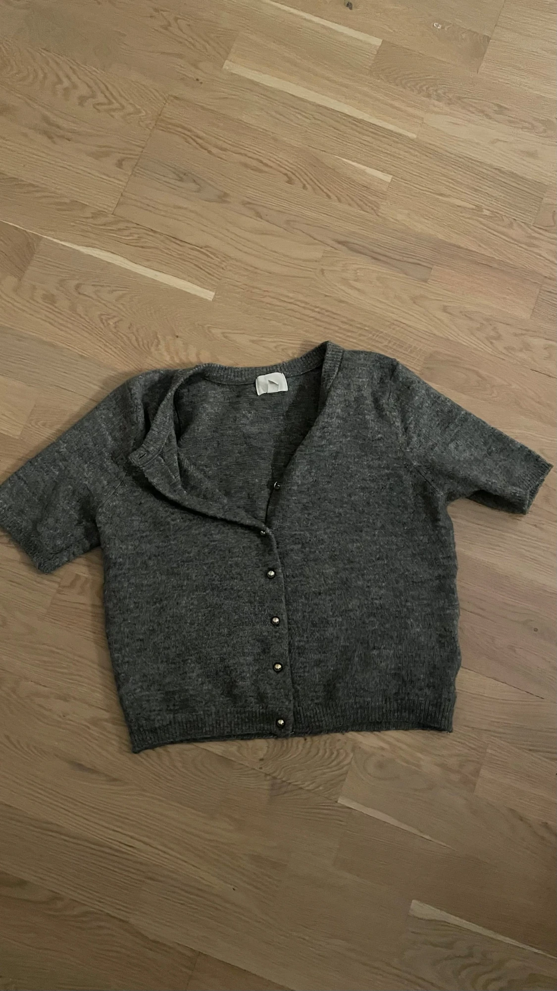 Grå stickad kofta H&M - 2