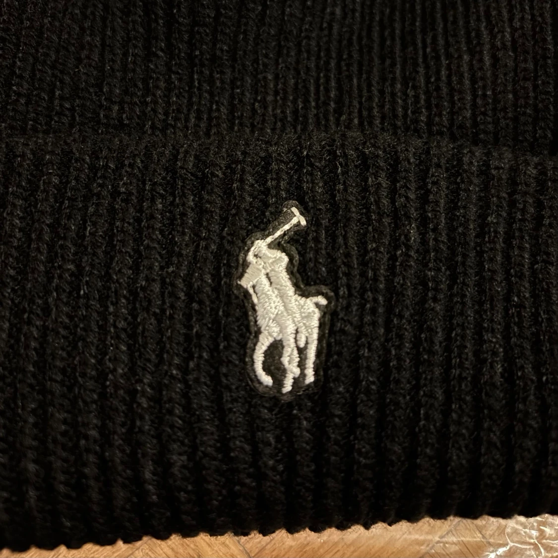 Svart ribbstickad mössa Polo Ralph Lauren - 2