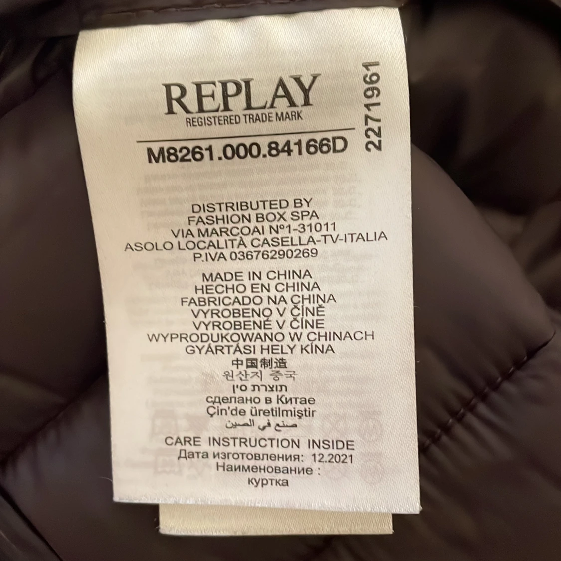 Marinblå jacka från Replay i storlek S - 91