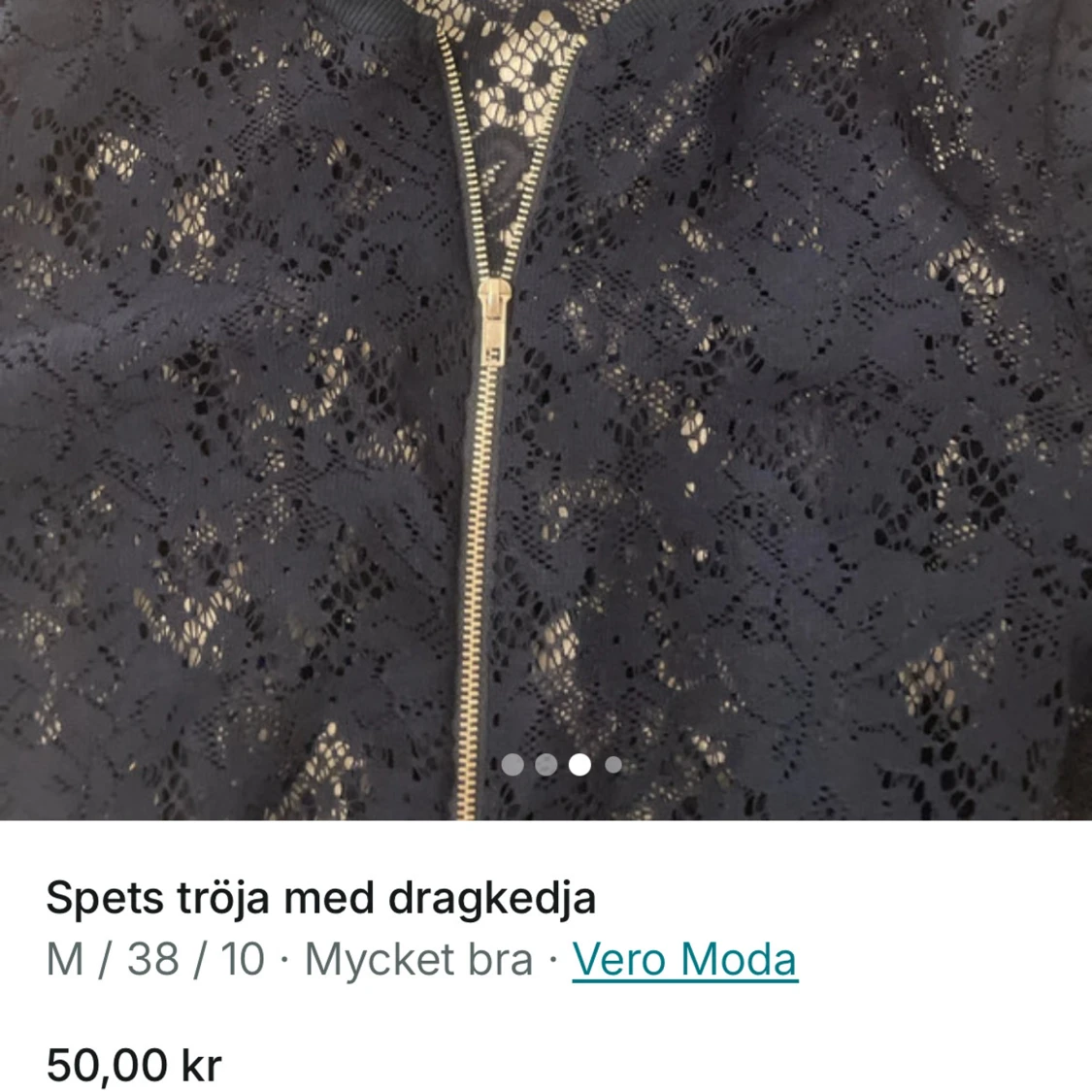 Mörkblå spetskofta från Vero Moda - 2