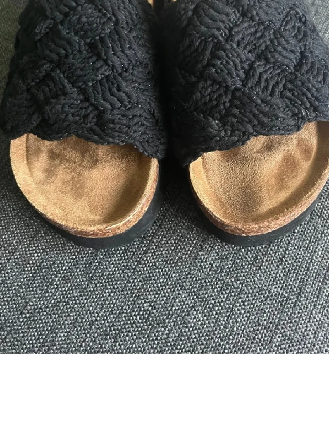 Svarta sandaler med flätad ovandel - 2