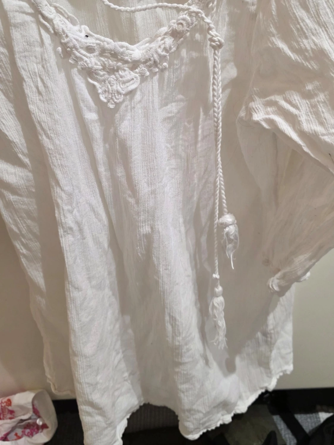 Vit indiska blus L  - 1