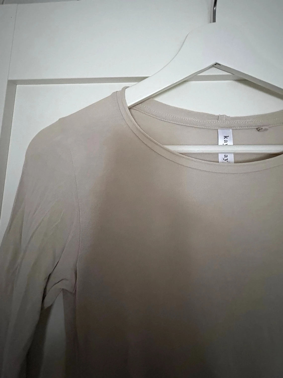 Beige långärmad topp från KappAhl - 1