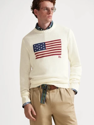 Vit stickad tröja med amerikansk flagga från Ralph Lauren - Har köpt denna oanvänd från en kompis för den passade inte på honom för den var för stor. Den passar dig som är cirka 188cm lång och vanligtvis bär strl L och XL. Jag har använt den 1, 2 gånger men känner inte att den kommer till användning då jag brukar använda andra plagg. Nypris på careofcarl och zalando ligger på 5995 SEK. Om du har frågor så är det bara att skriva. Mvh