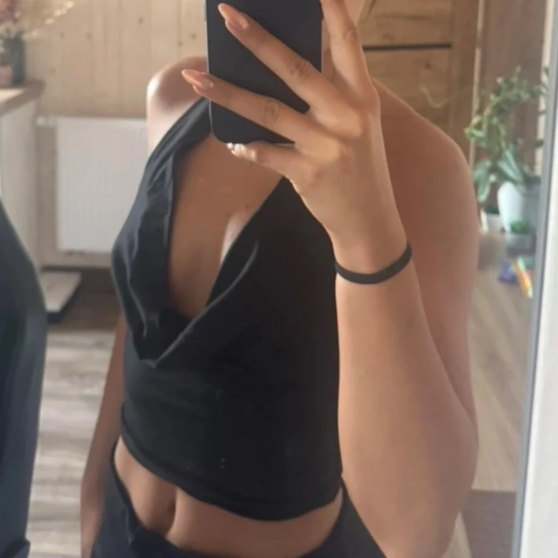 Svart halterneck tubtopp