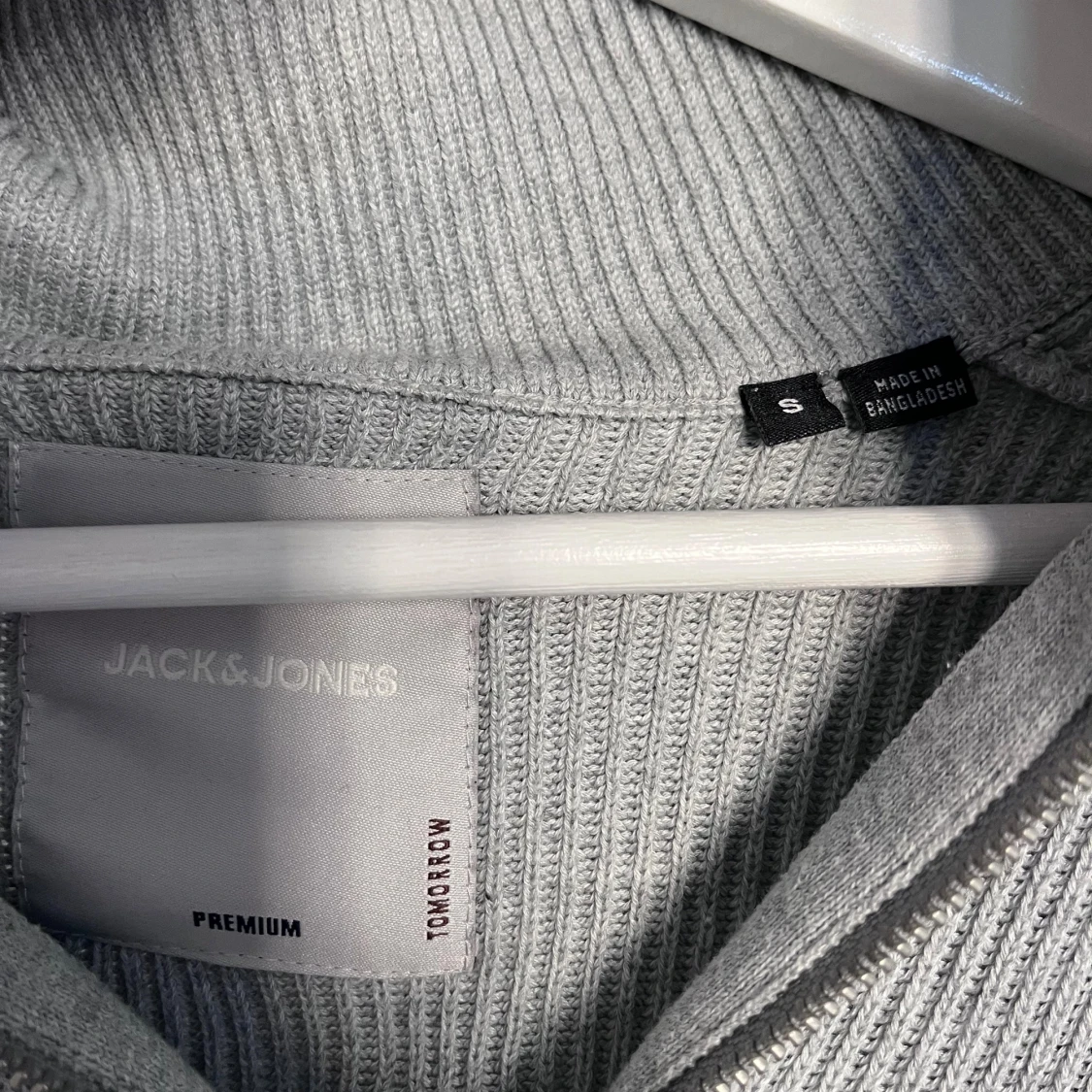 Grå ribbad half zip-tröja Jack & Jones - 2