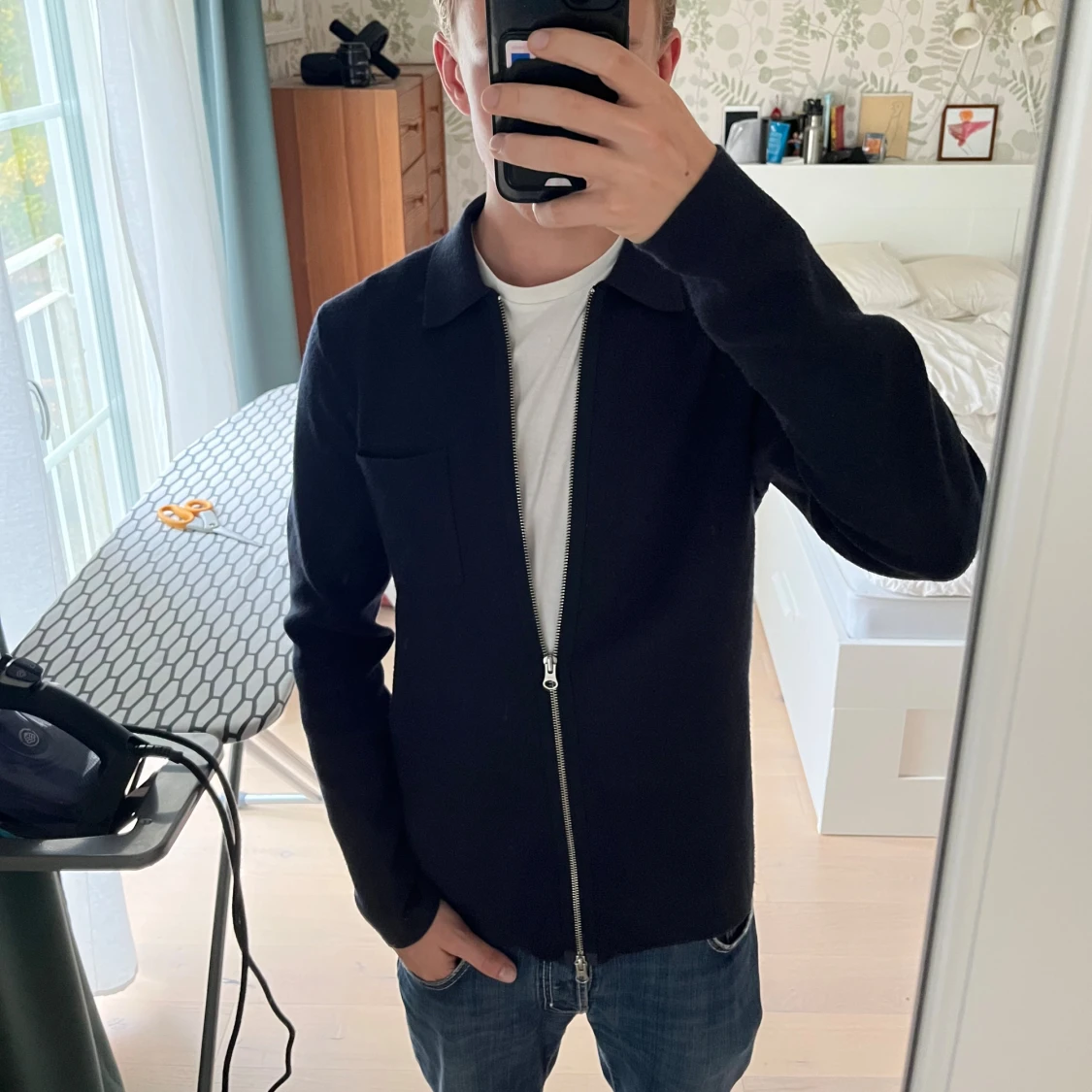 Marinblå fullzip från Samsøe Samsøe - 1