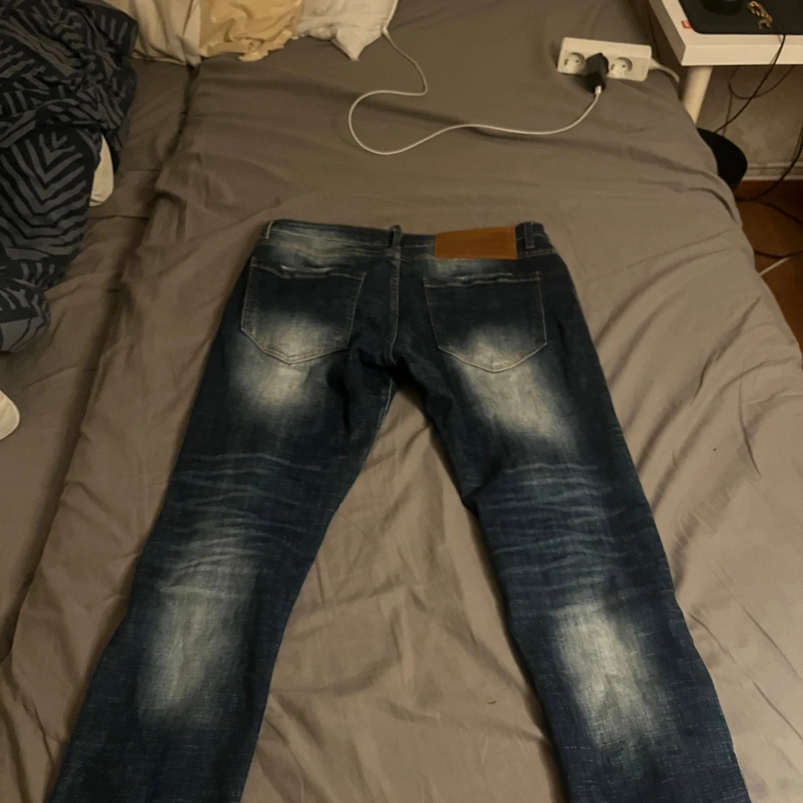 Dsquared2 blå distressed jeans herr - 1
