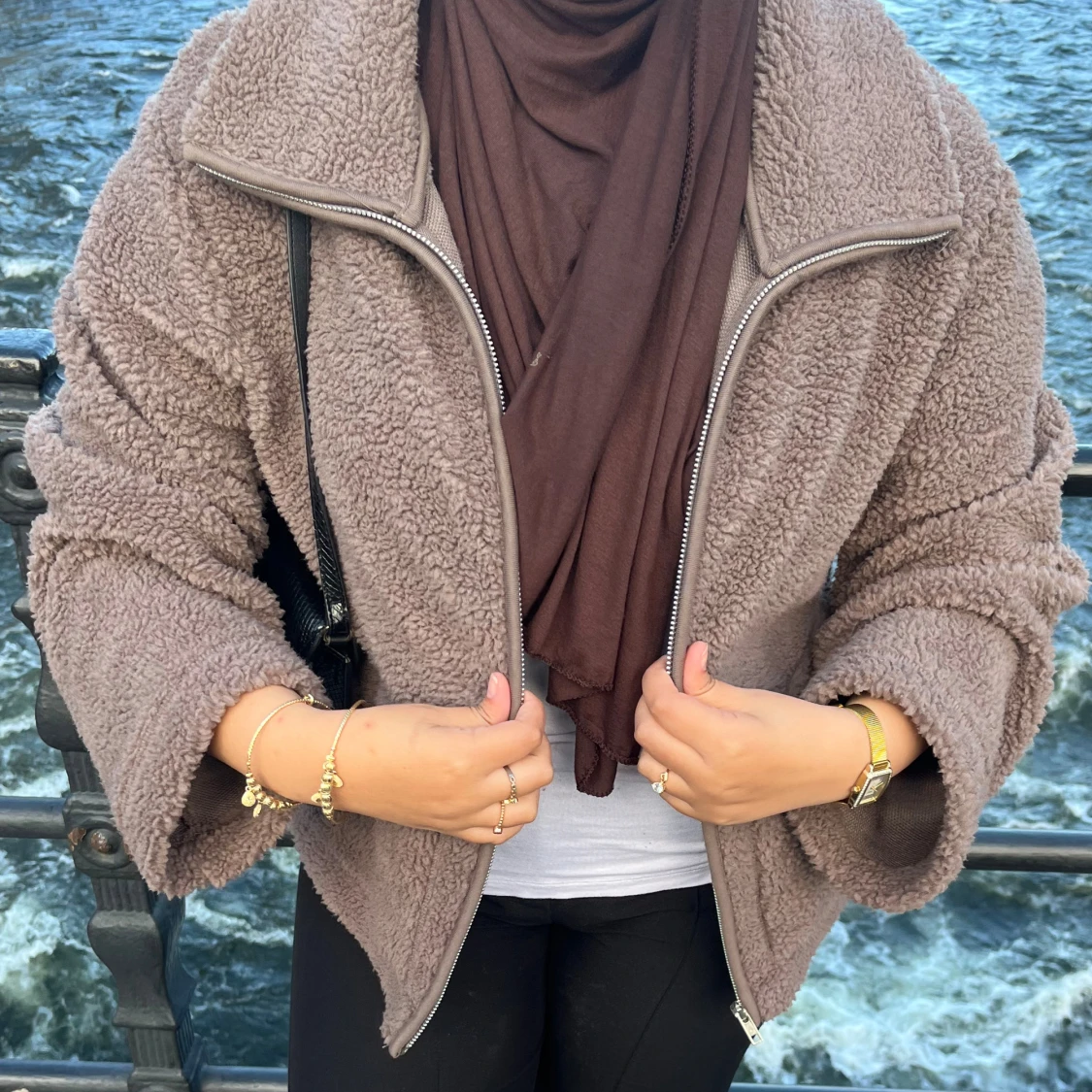 Brun teddyjacka från 157, storlek S - 1