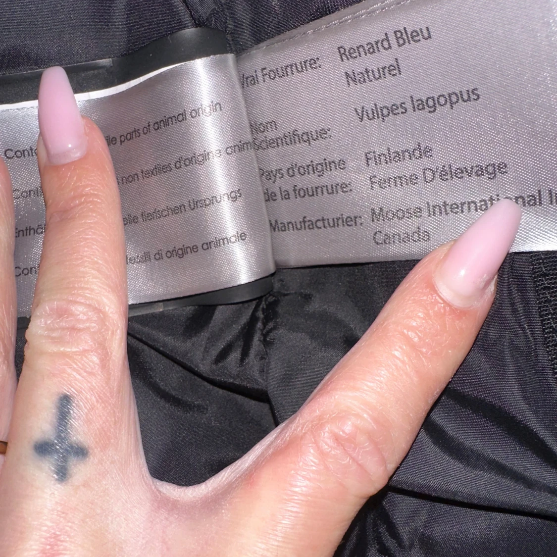 Svart pufferjacka Moose Knuckles päls - 2