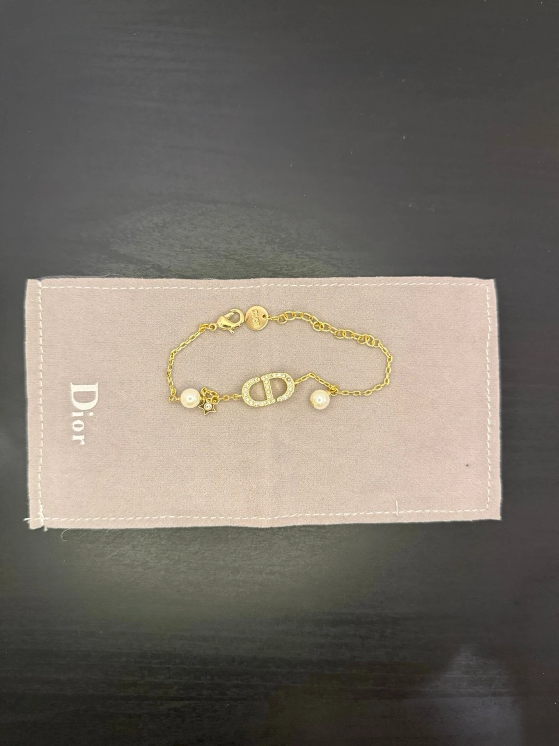 Guldarmband med pärlor från Dior - 2