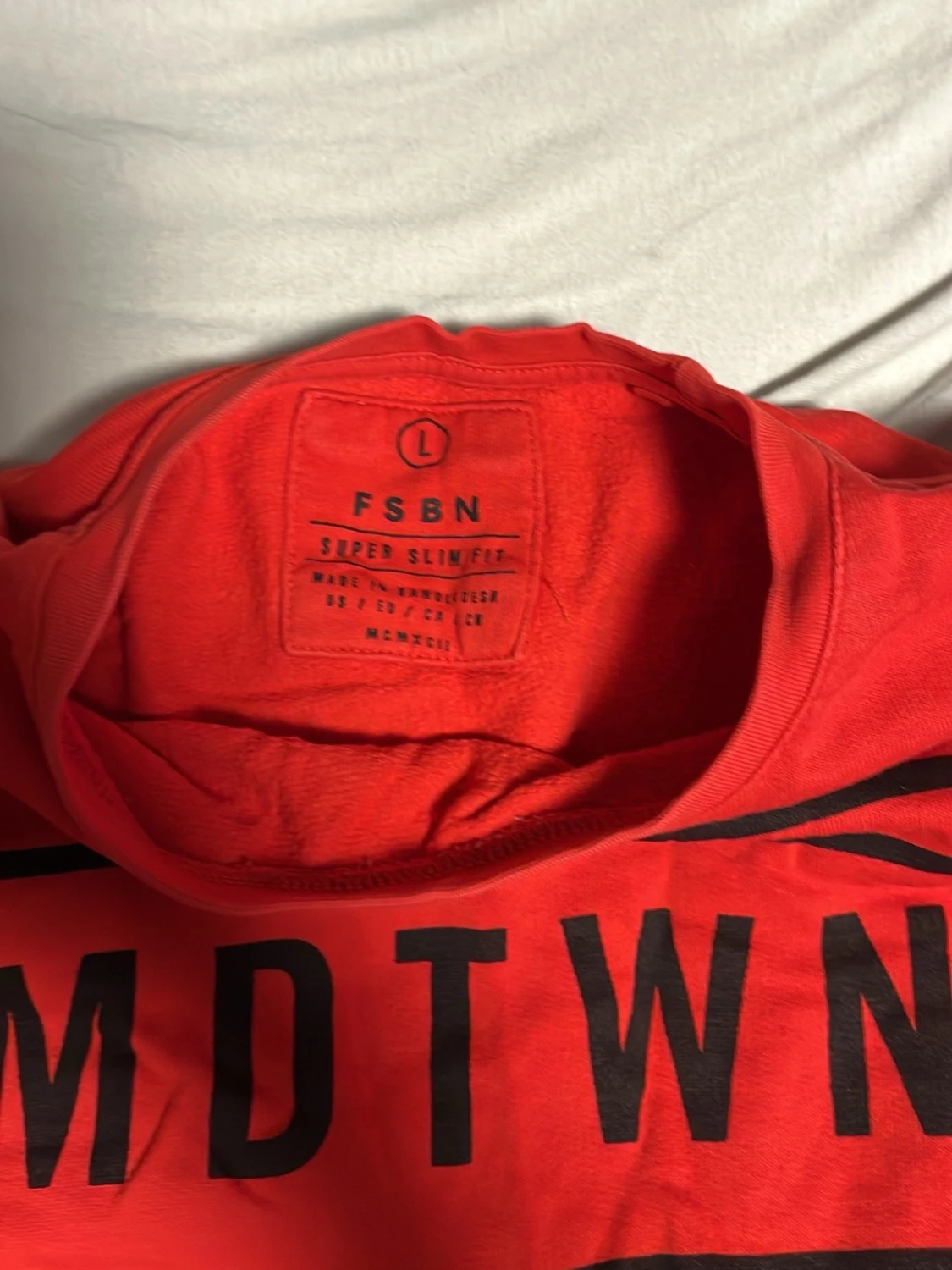 Röd sweatshirt från FSBN med tryck - 2