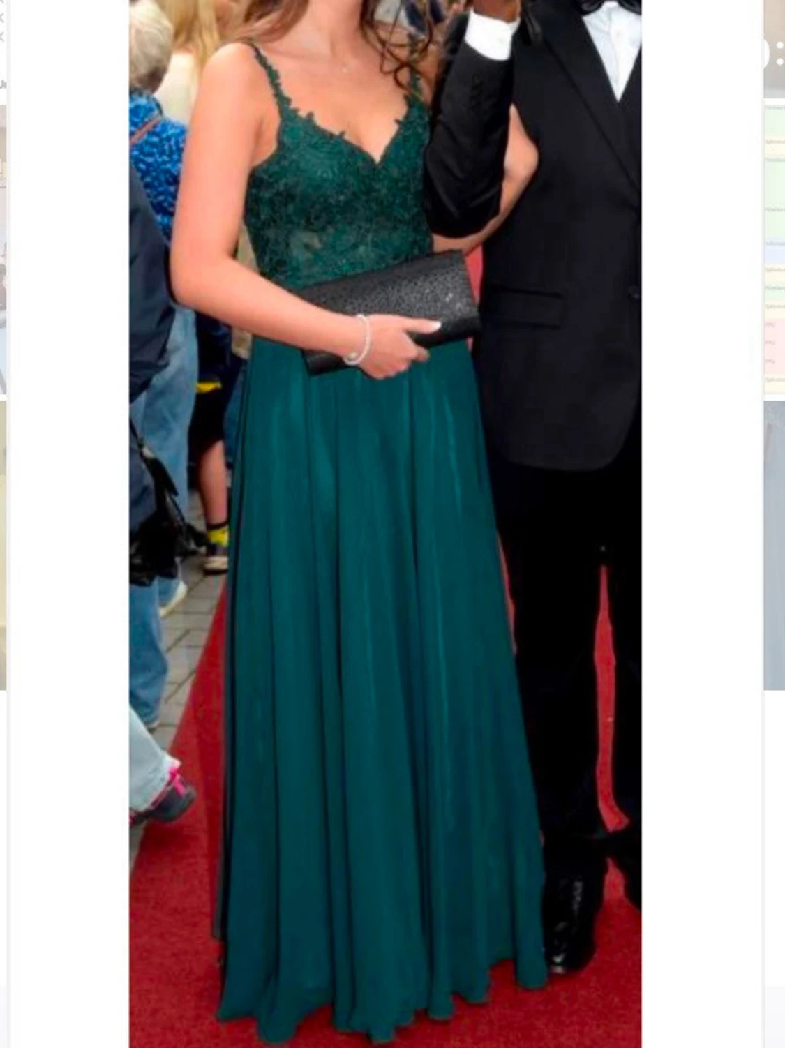 Mörkgrön långklänning - 2