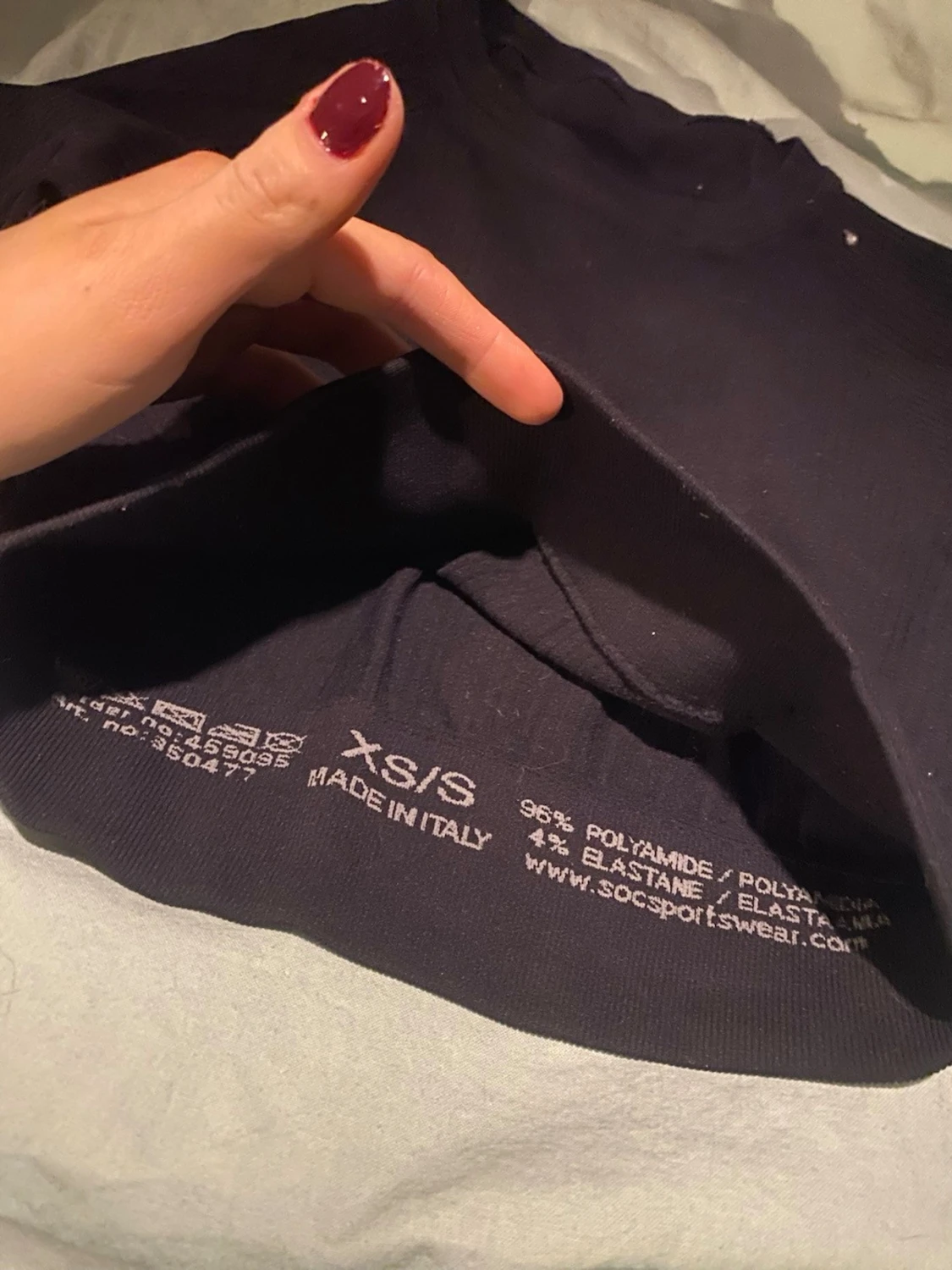 Svart croppad långärmad topp SOC - 1