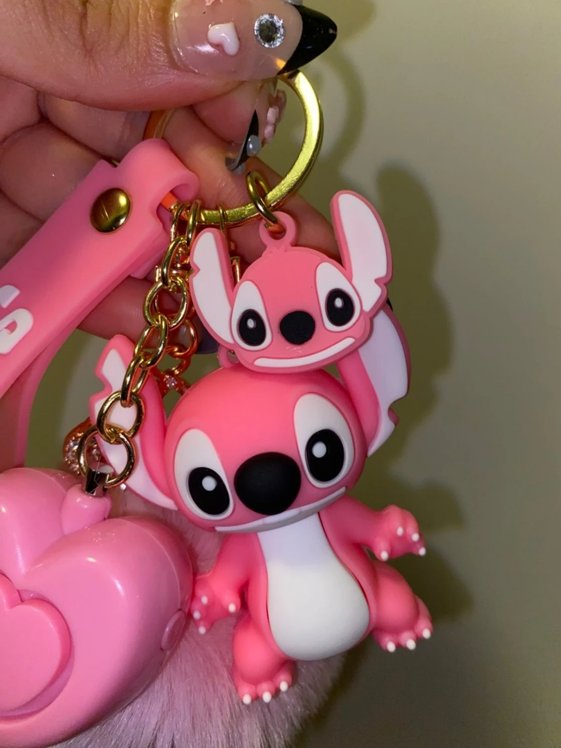 Rosa stitch nyckelring med alarm - 2