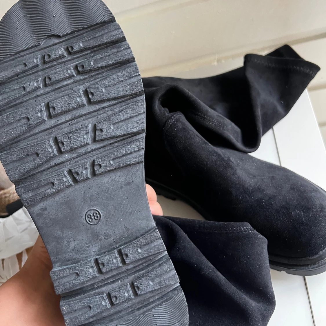 Svarta höga mockastövlar - 2