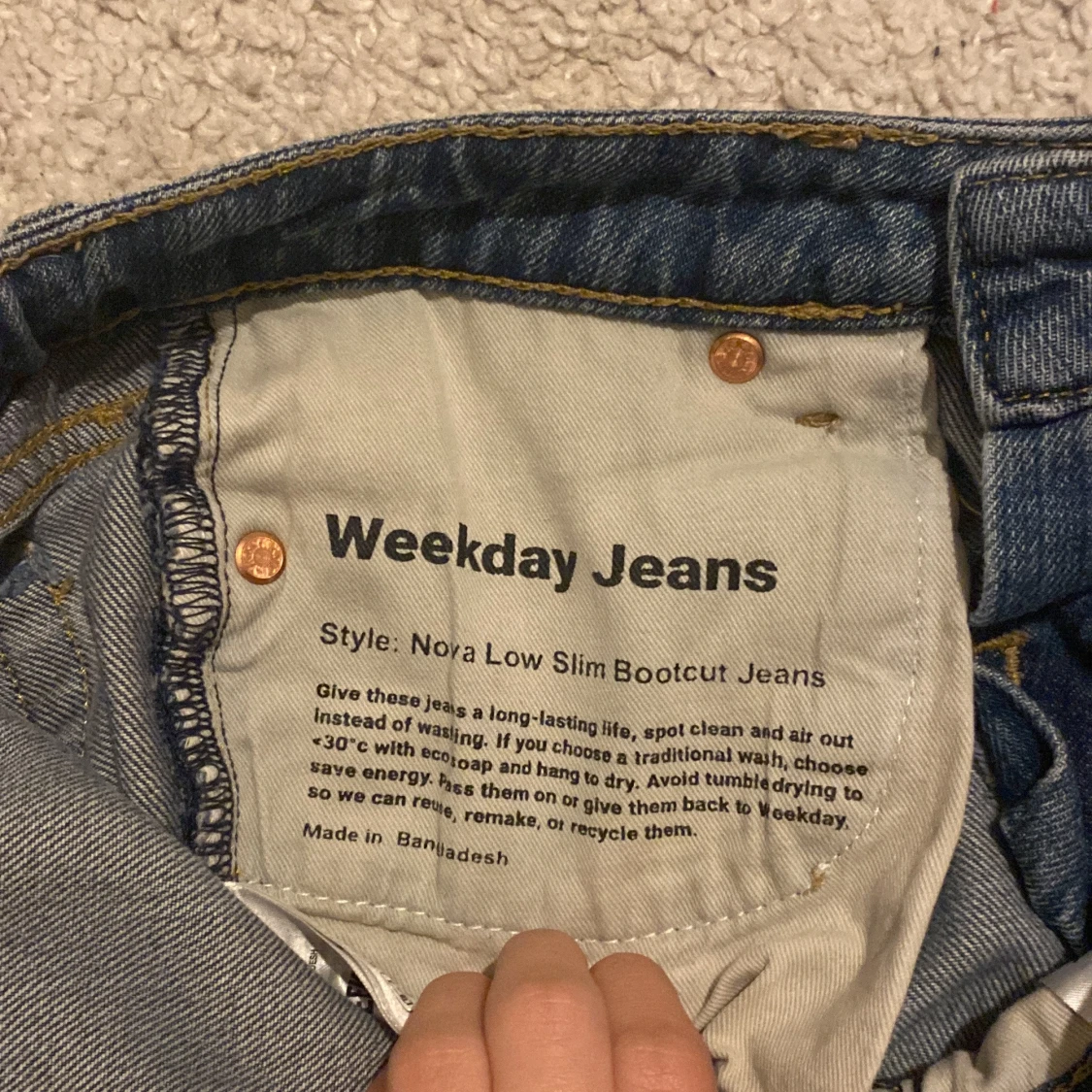 Blå bootcut jeans - 4