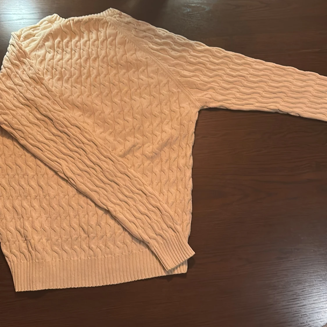 Beige kabelstickad tröja Lyle & Scott - 1