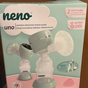 Neno Uno Wireless Electronic Breast Pump - Neno Uno är en trådlös elektronisk bröstpump med två arbetslägen och innovativt luft-sug system. Kompakt och lättanvänd, perfekt för hemmabruk eller på språng. Produkten är ny i förpackning och inkluderar extra tillbehör.