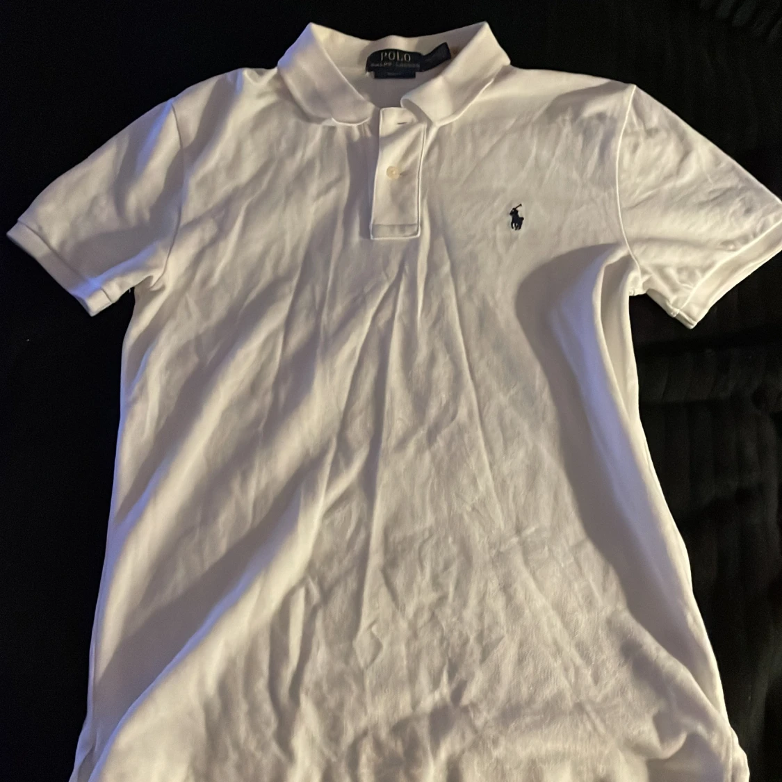Vit pikétröja Polo Ralph Lauren slim fit