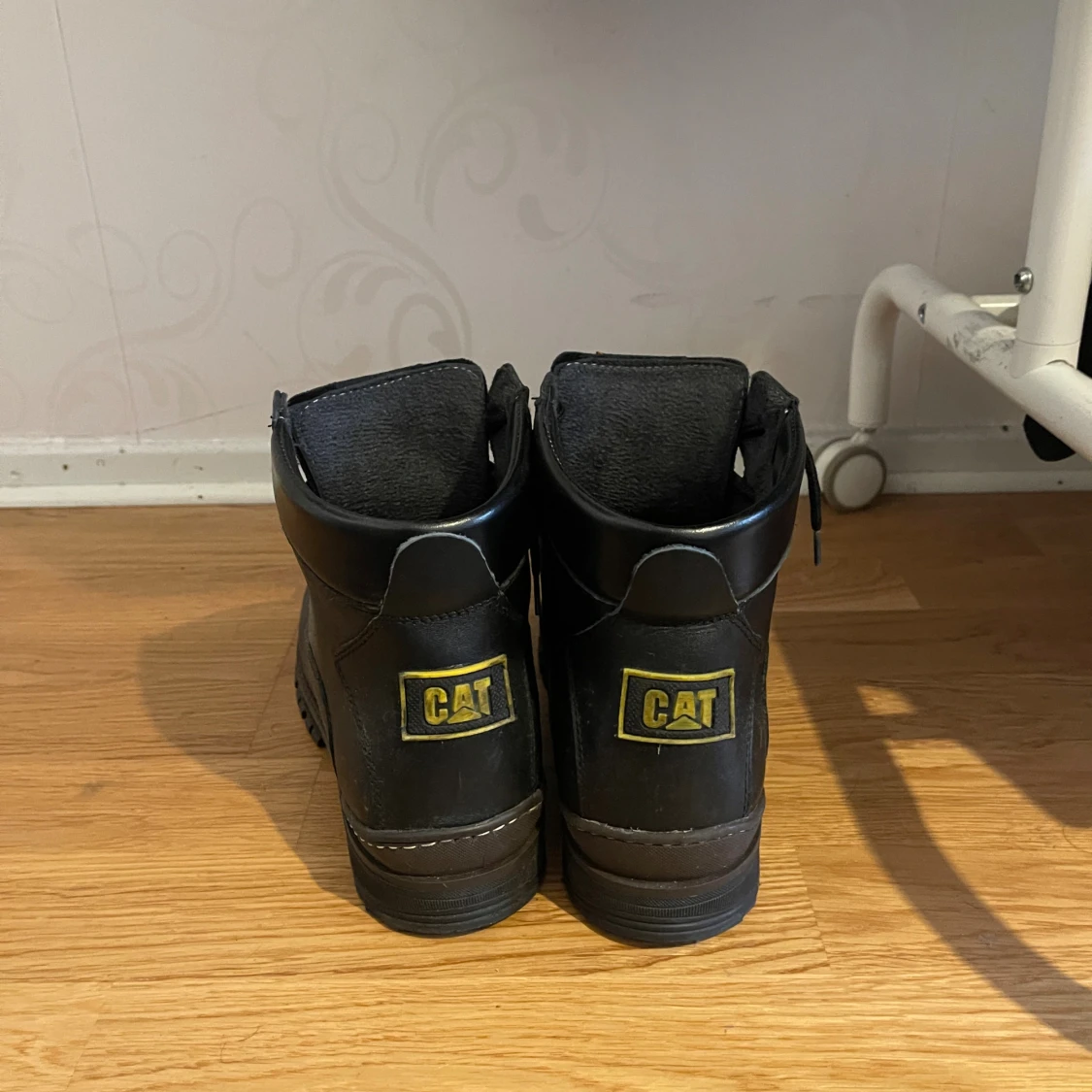 Svarta CAT boots i skinn - 2