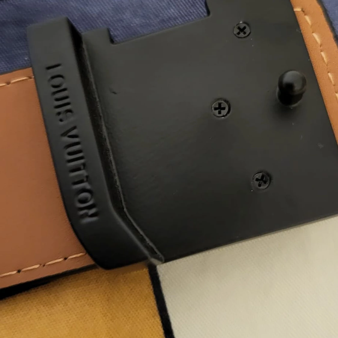 rutigt svart bälte 100 cm - 4