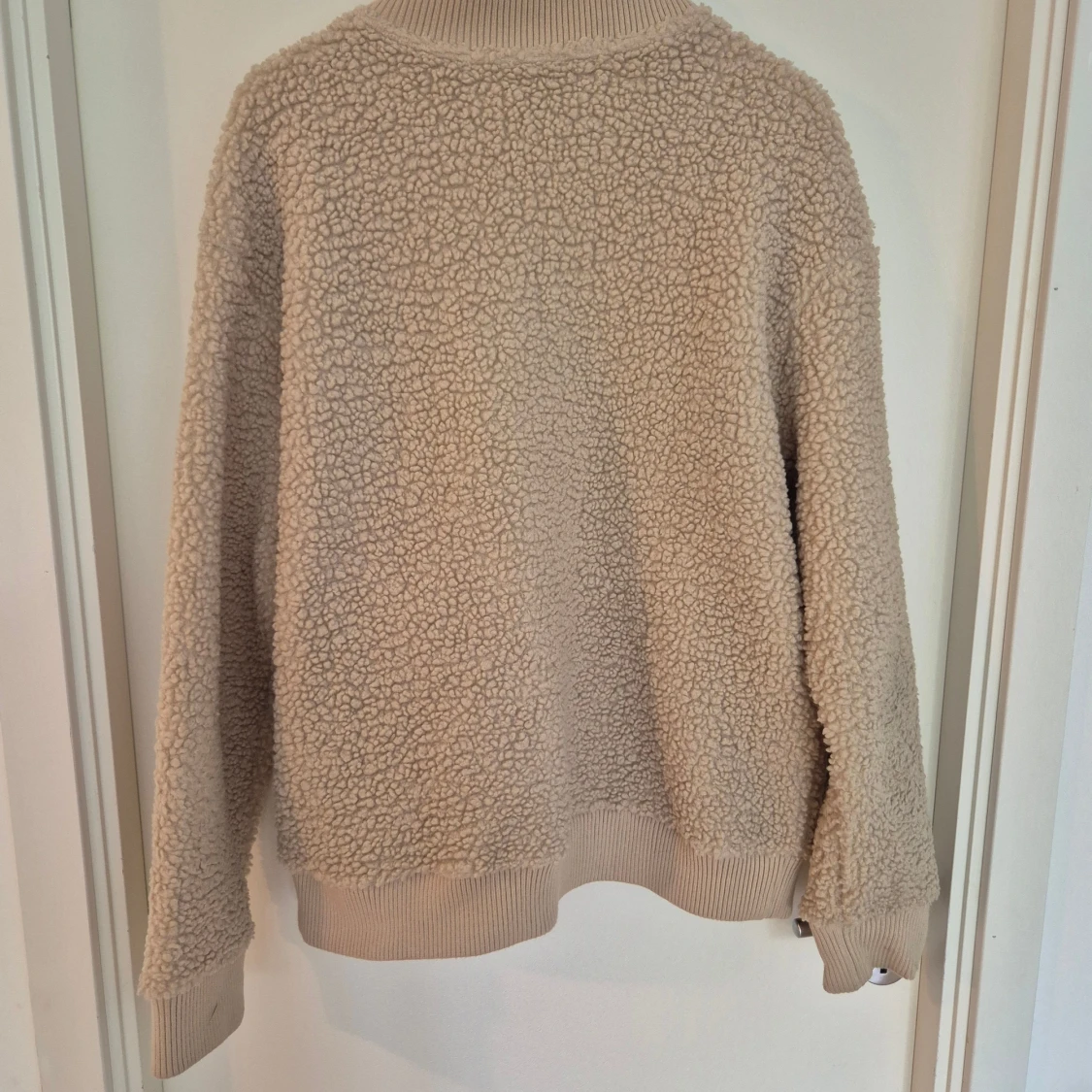 Beige teddyjacka från H&M, M - 1