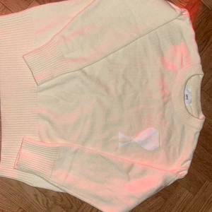 Beige stickad tröja från Ami - Säljer en beige stickad tröja från Ami med långärmad design och ribbade muddar vid ärmslut och nederkant. Tröjan har ett diskret vitt hjärtmönster på bröstet och rund hals. Perfekt för dig som gillar stilrena och mjuka plagg.