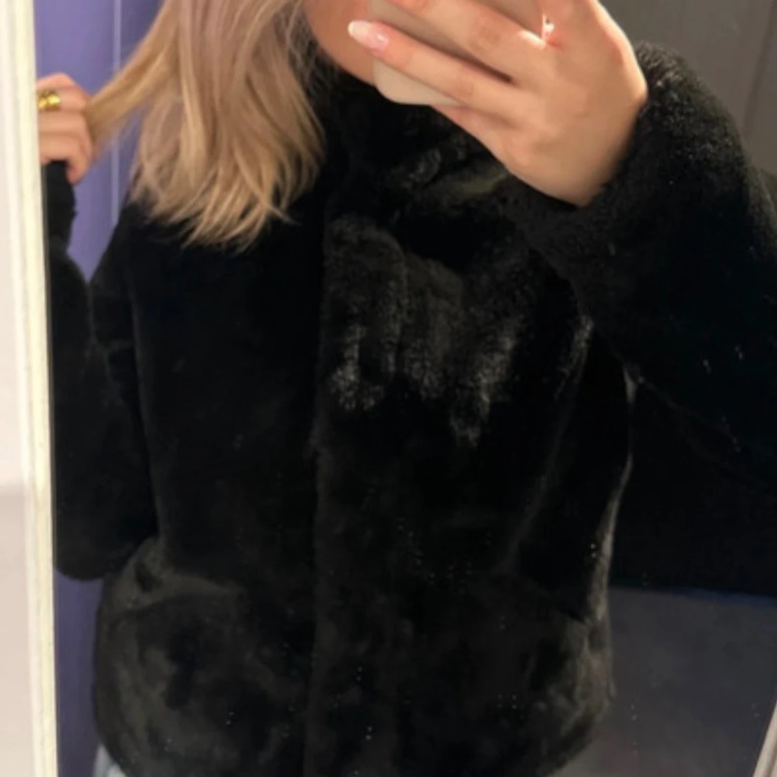 Svart pälsjacka från ONLY - 1