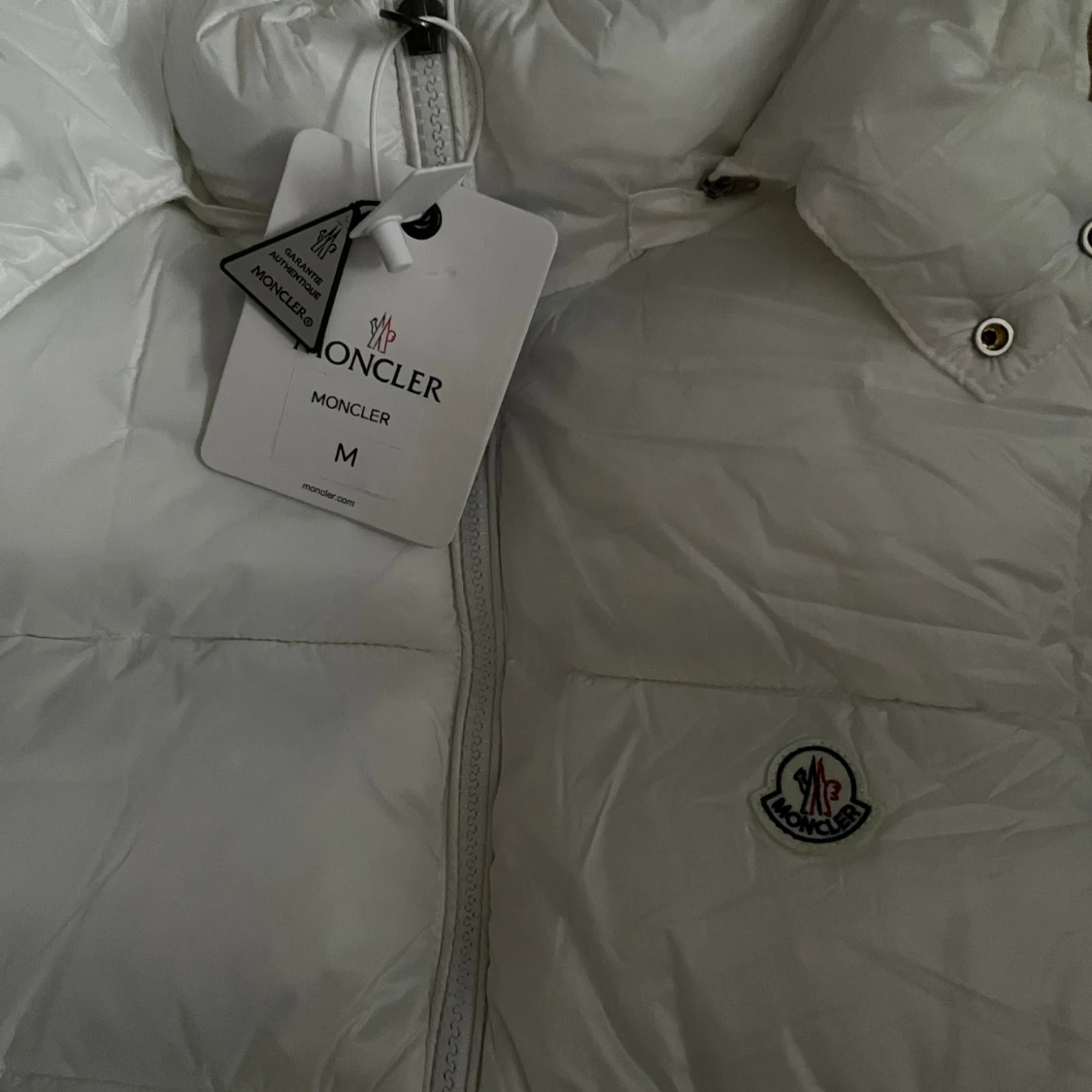Vit dunväst från Moncler med huva - 2