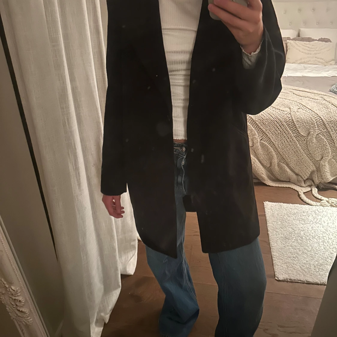 Svart kappa från H&M, storlek S