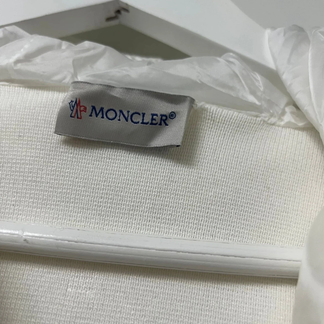 Vit Moncler Cardigan med huva - 4