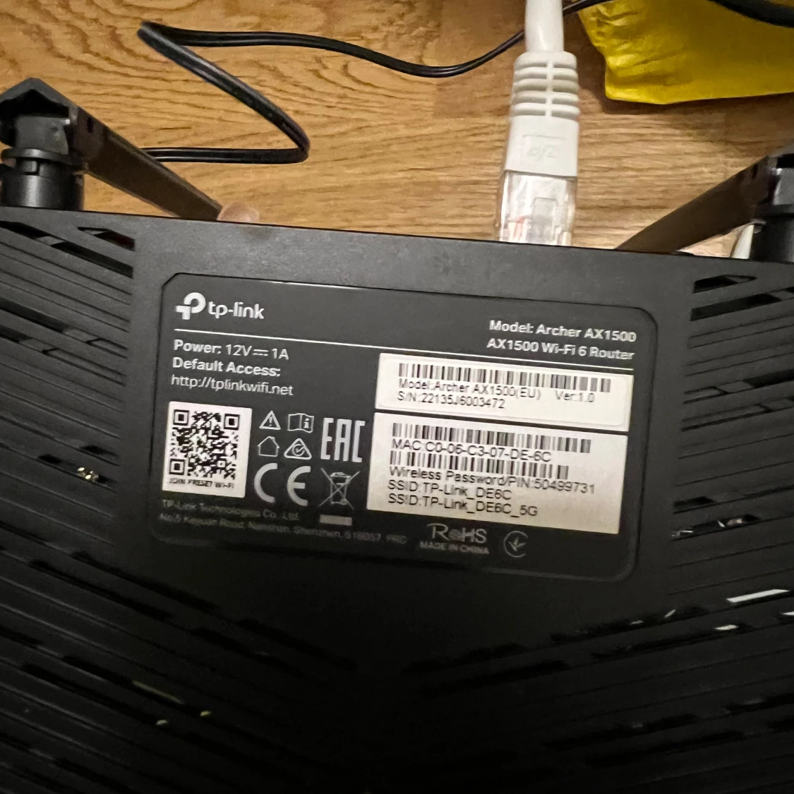 TP-Link Archer AX1500 Wi-Fi 6 Router - 1