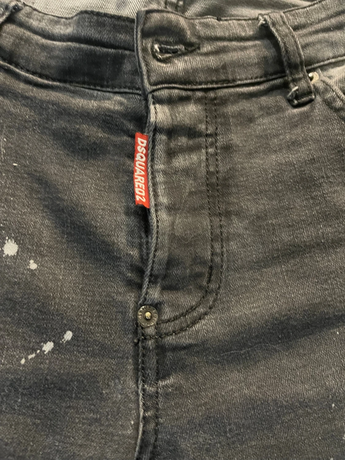 Svarta Dsquared2 jeans med splatter - 1