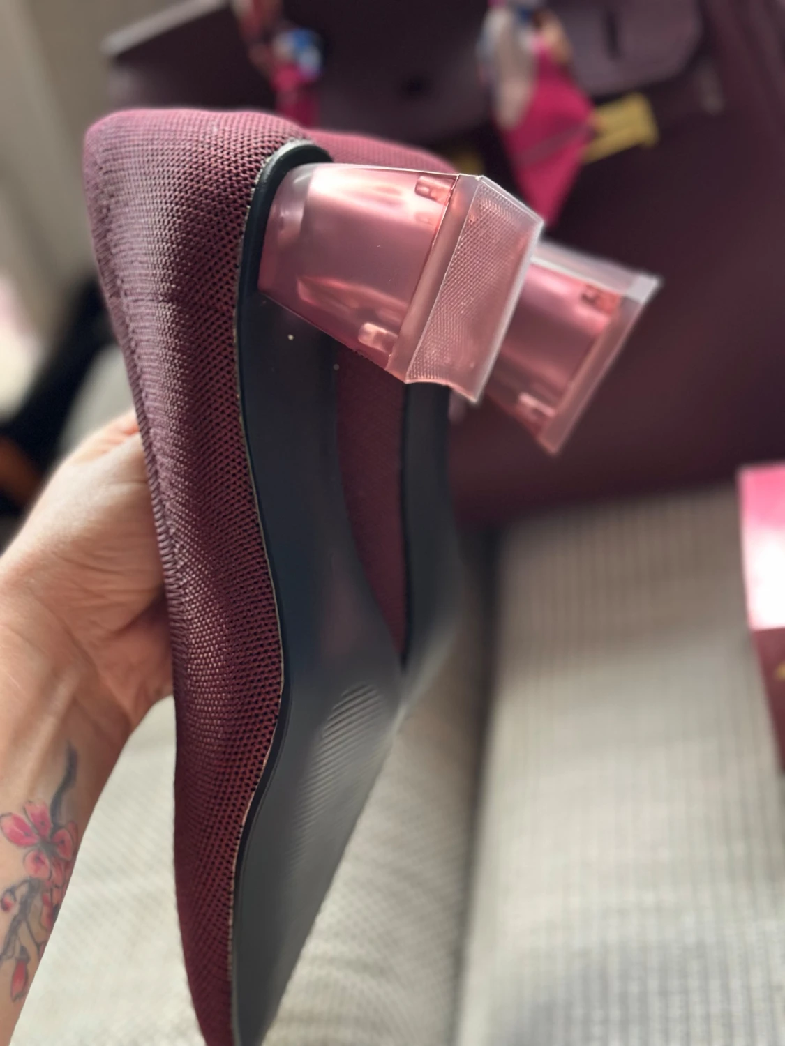 Vinröda pumps från Parisian  - 5