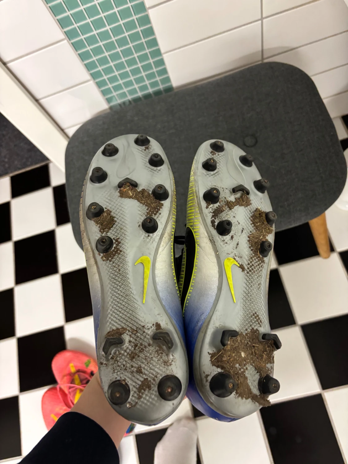 Nike Mercurial silver/blå fotbollsskor neymar - 3