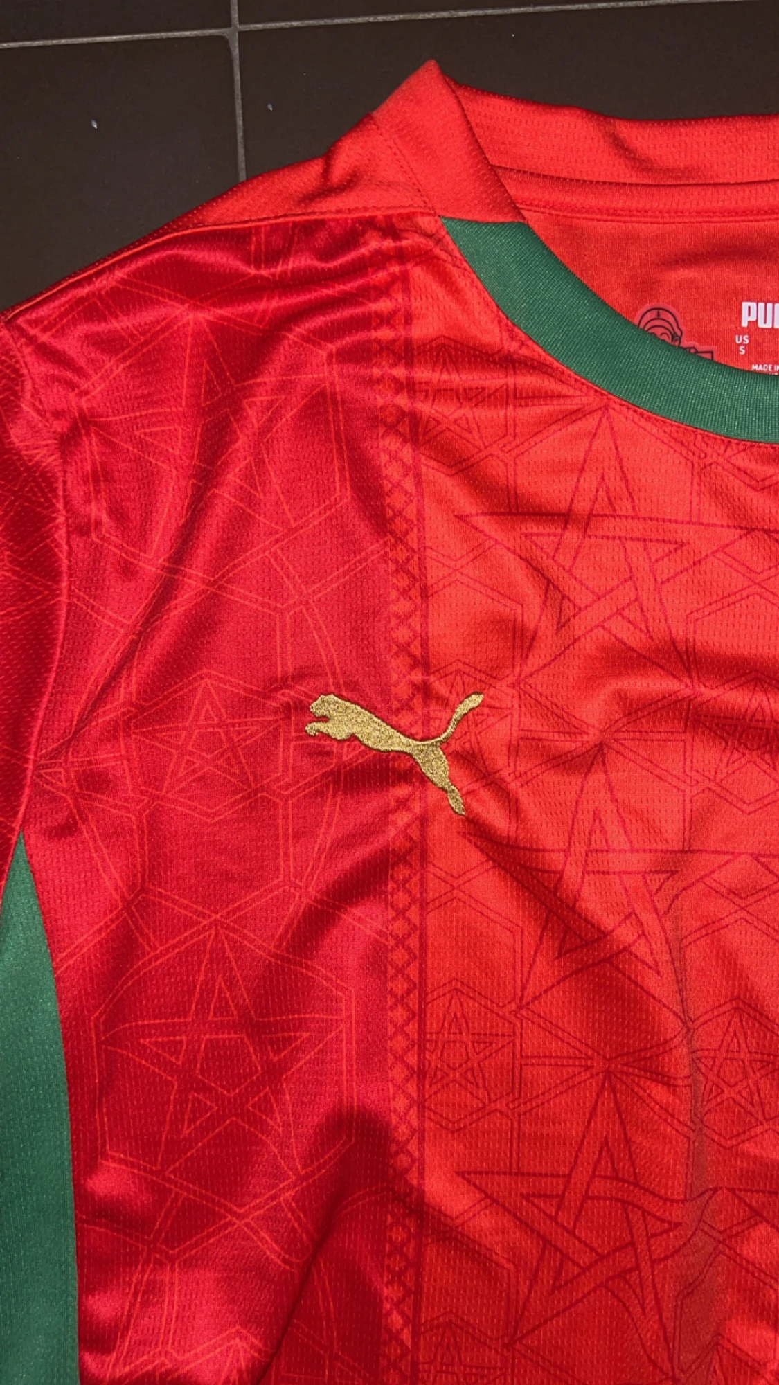 Marocko fotbollströja Puma röd/grön - 3