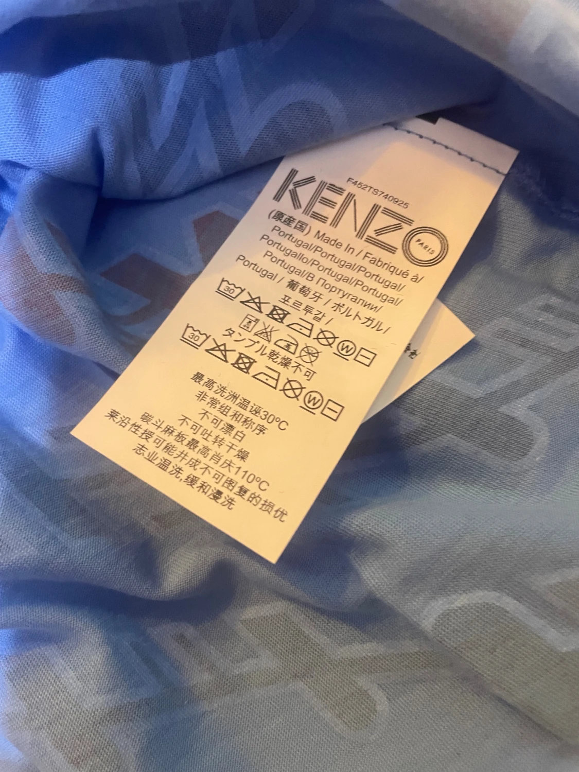 Blå Kenzo t-shirt med logomönster - 1