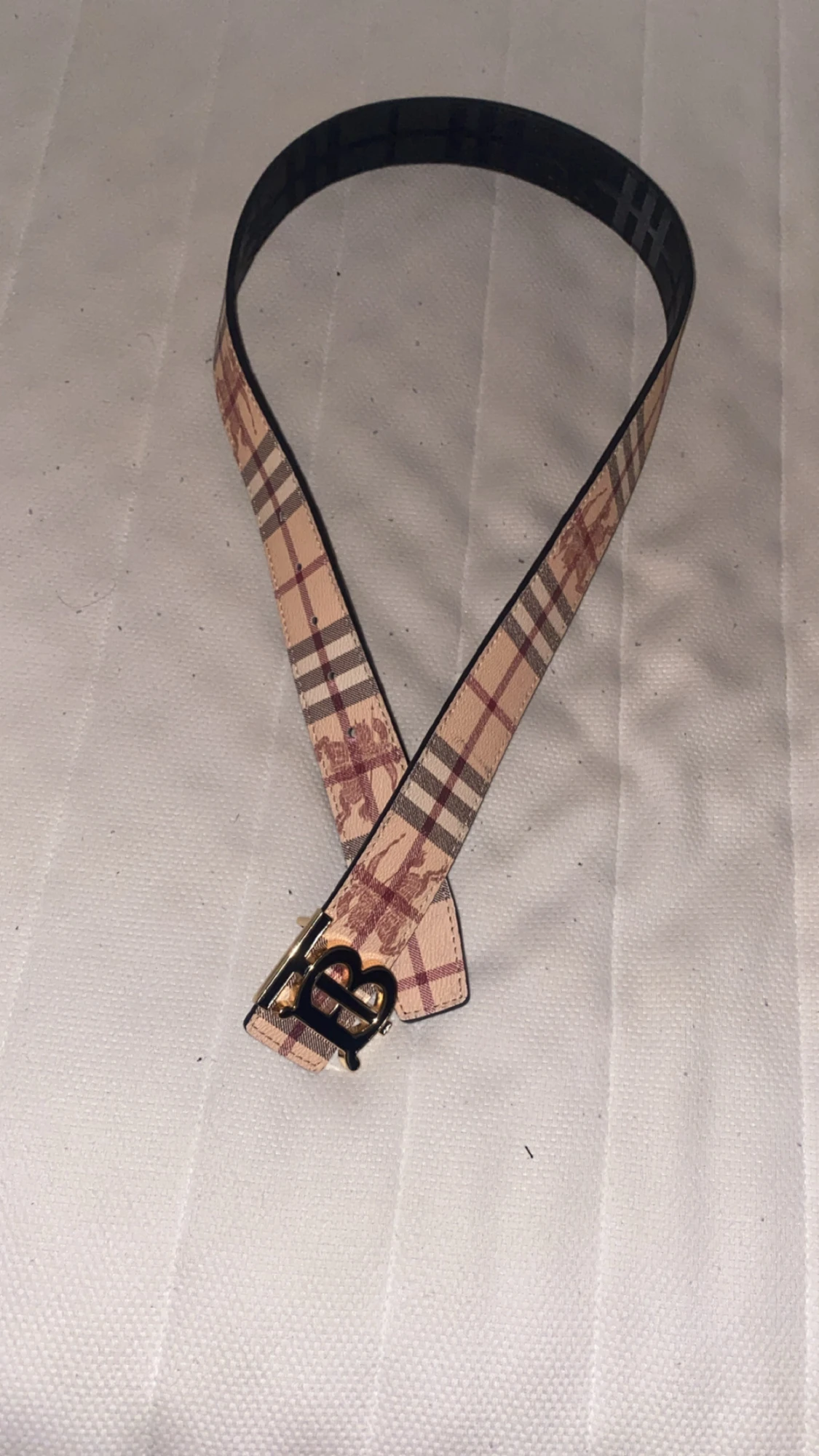 Burberry vändbart bälte med TB-spänne