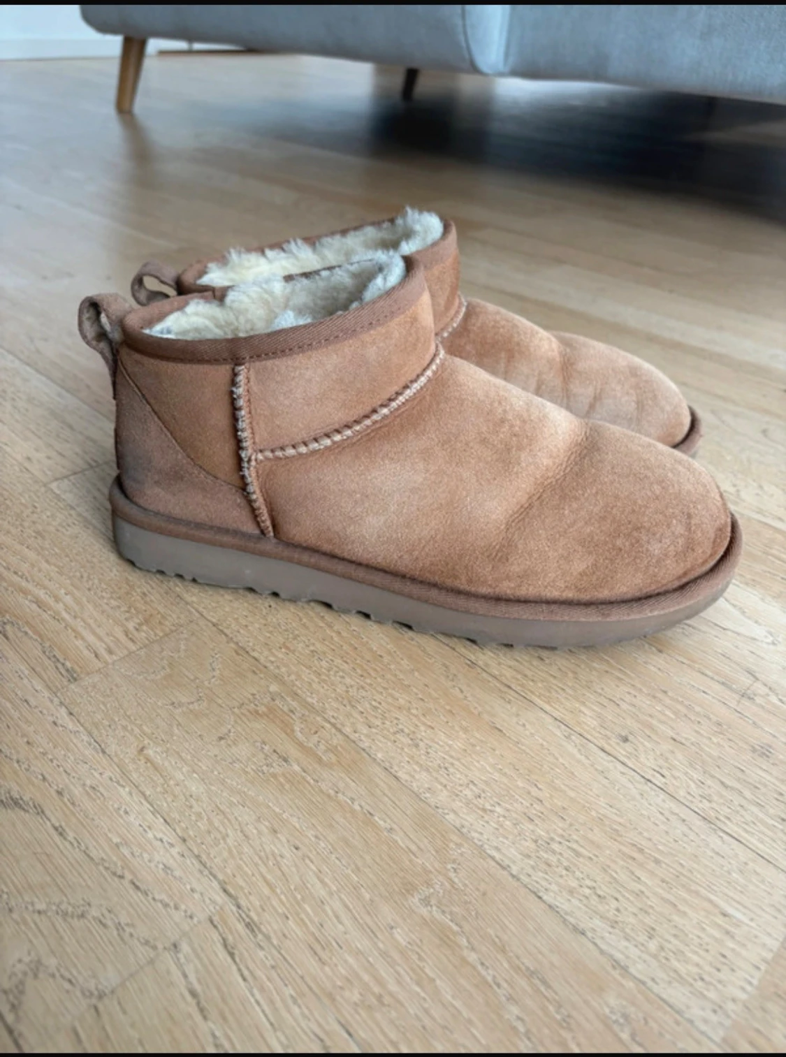 Bruna mockaboots med fårskinnsfoder - 1