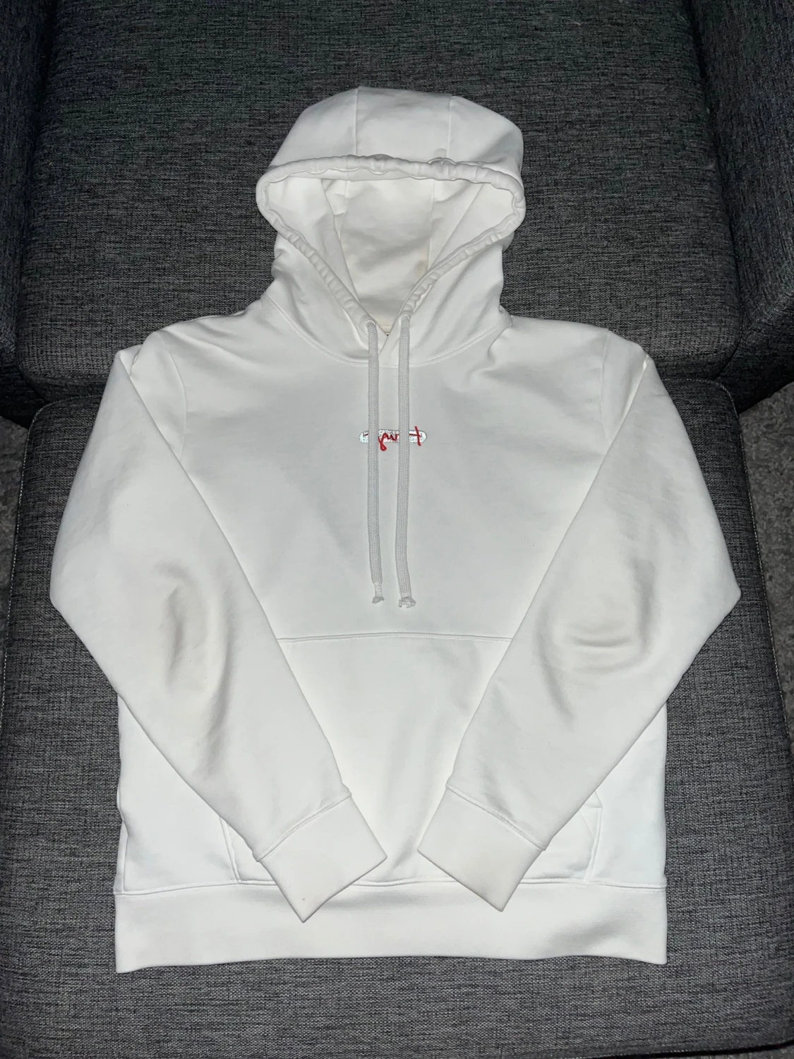 Vit hoodie från Hugo Boss