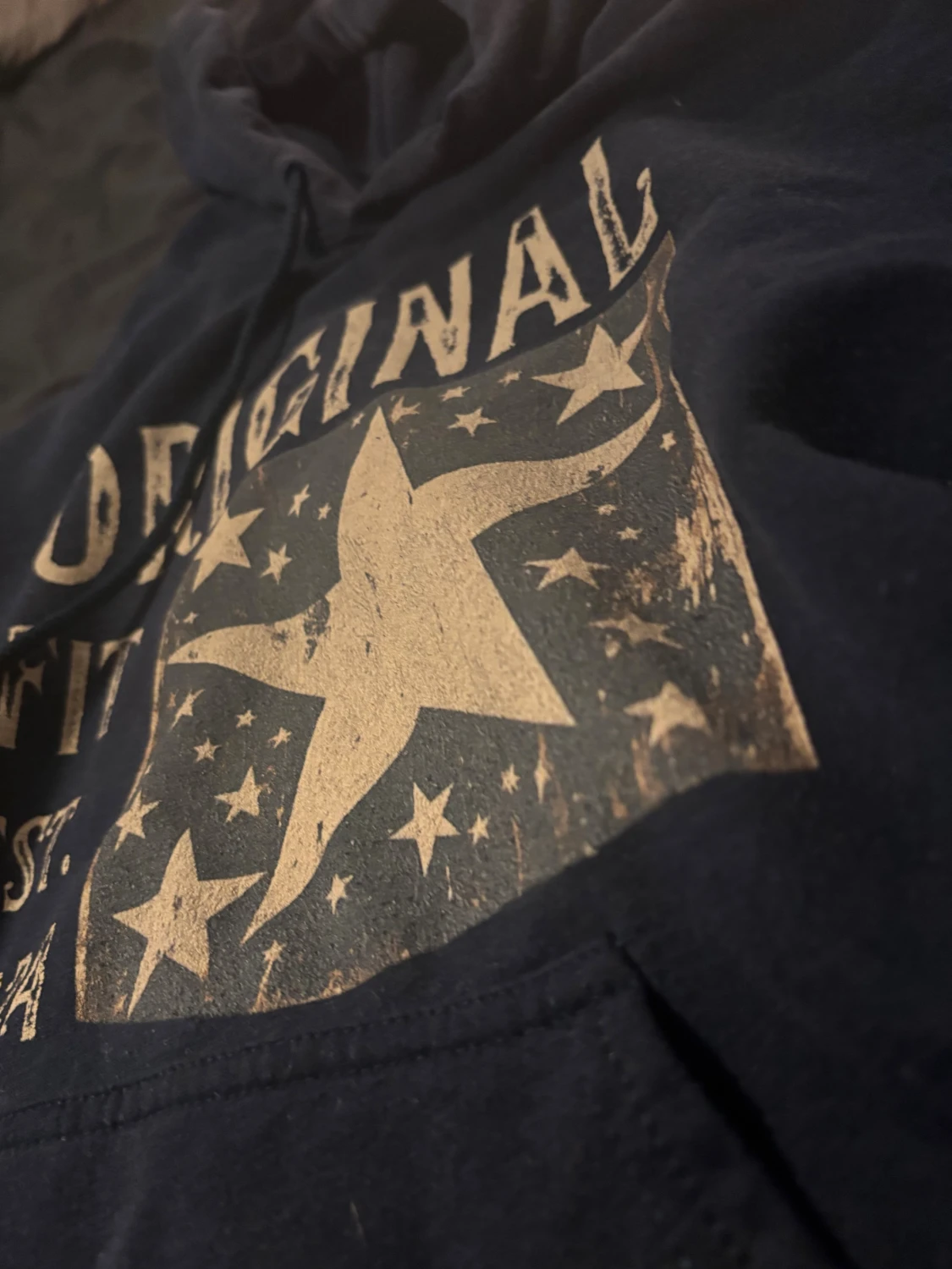 Svart hoodie med stjärntryck Original Fit - 3