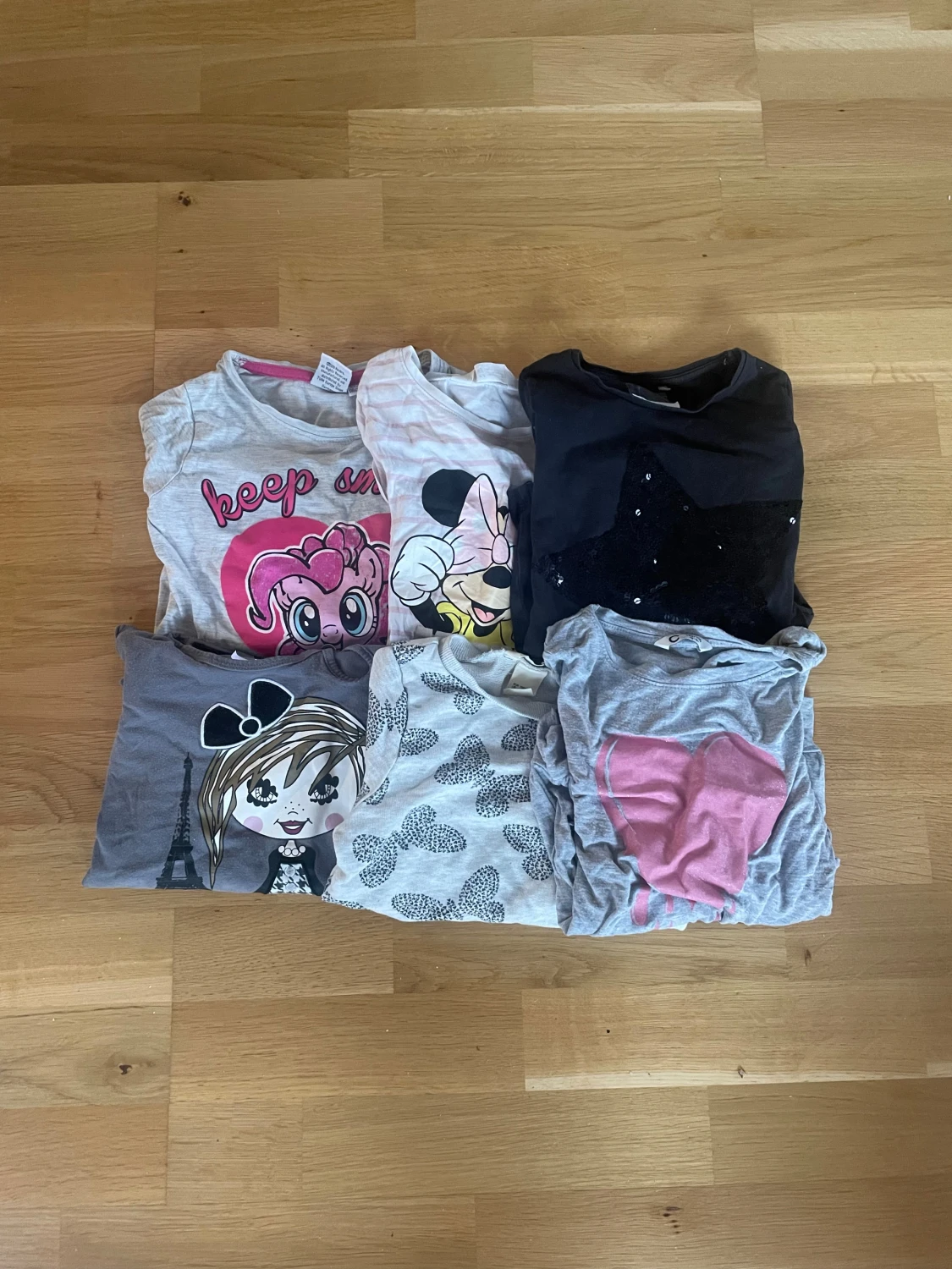 6-pack långärmader (1 T-shirt) med tryck och motiv - 1