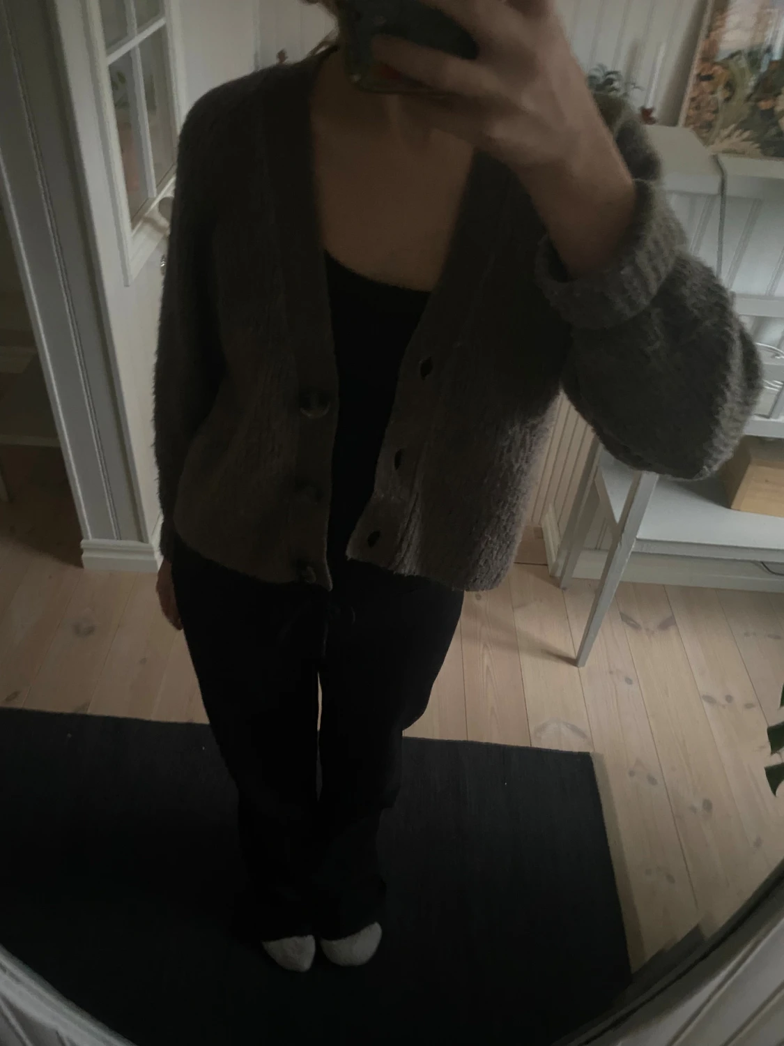 Brun stickad kofta från Lindex - 1