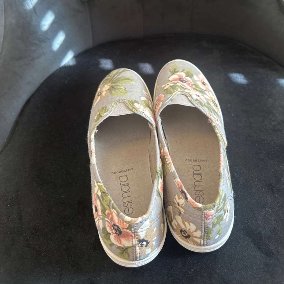 Grå blommiga ballerinaskor Esmara - 1