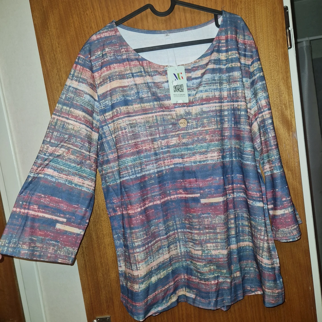 Färgglad blus med mönster - 2