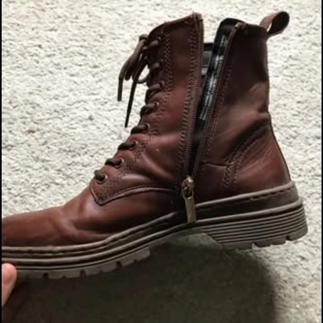 Bruna snörade boots i skinn Tamaris  - 1